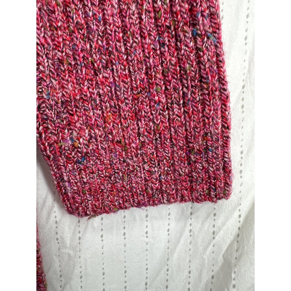 Drapers & Damons Women Cardigan Sz M Pink Speckled Sweater High-Neck SoftAF Cozy - Picture 5 of 13